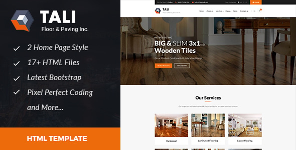 Tali : Floor and Paving Service HTML Template Tali : Floor and Paving Service HTML Template