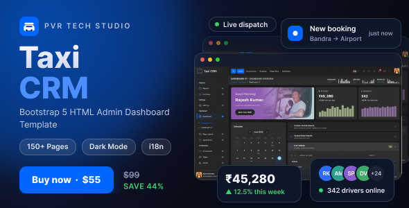 Taxi CRM - Bootstrap 5 HTML Admin Dashboard Template Taxi CRM - Bootstrap 5 HTML Admin Dashboard Template