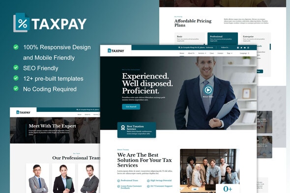 TaxPay - Advisor & Financial Consulting Elementor Template Kit TaxPay - Advisor & Financial Consulting Elementor Template Kit