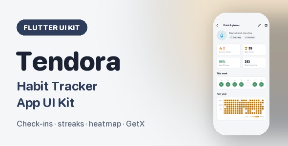 Tendora | Flutter Habit Tracker UI Kit Tendora | Flutter Habit Tracker UI Kit