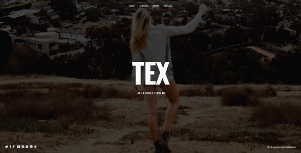 Tex - Creative One Page Portfolio Template Tex - Creative One Page Portfolio Template