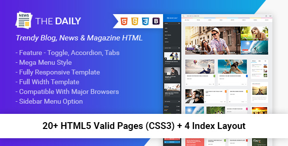 The Daily - News HTML Template The Daily - News HTML Template