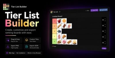 Tier List Builder - Drag & Drop Ranking App | React, TypeScript