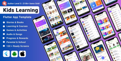 TinyTales | Kids Learning and Stories Flutter App UI Kit