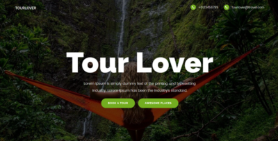 Tourlover - Travel agency landing page Template