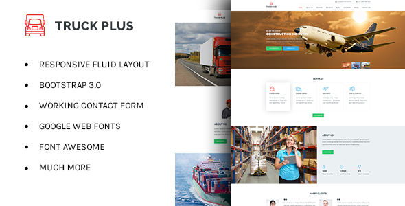 Truck Plus - Transportation and Logistics HTML Template Truck Plus - Transportation and Logistics HTML Template