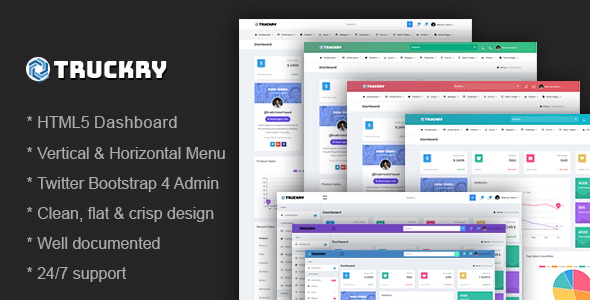 Truckry - Responsive Bootstrap 4 Admin Dashboard Truckry - Responsive Bootstrap 4 Admin Dashboard