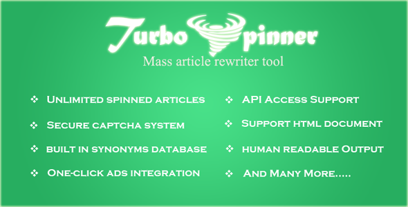 Turbo Spinner: Article Rewriter Turbo Spinner: Article Rewriter