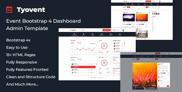 Tyovent - Event Management Dashboard HTML Template Tyovent - Event Management Dashboard HTML Template
