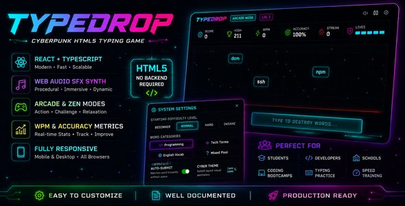 TypeDrop | HTML5 Typing Game TypeDrop | HTML5 Typing Game