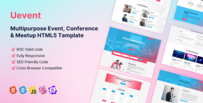 Uevent- Multipurpose Event, Conference & Meetup HTML5 Template