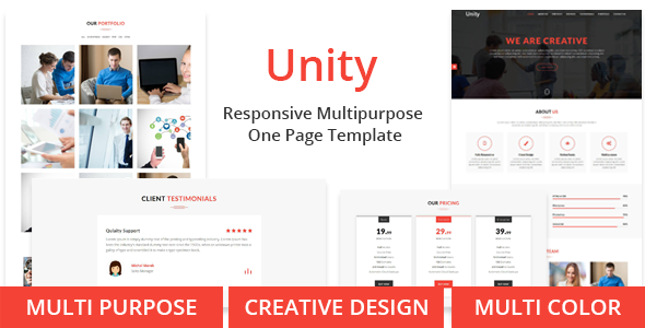 Unity - One Page Multipurpose Responsive Template Unity - One Page Multipurpose Responsive Template