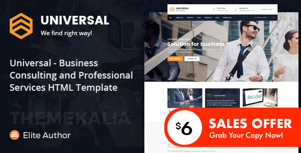 Universal - Business Consulting Services HTML Template Universal - Business Consulting Services HTML Template