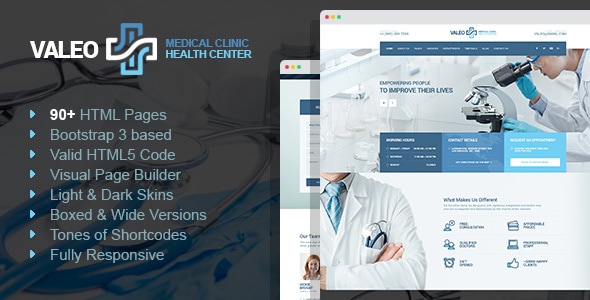 Valeo - Hospital & Medical Lab HTML template with Page Builder Valeo - Hospital & Medical Lab HTML template with Page Builder