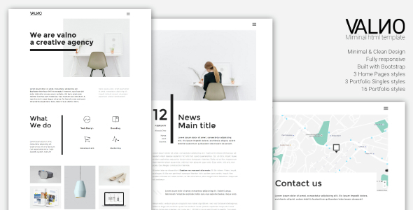 Valno - Minimal Creative Multi page Portfolio Template Valno - Minimal Creative Multi page Portfolio Template