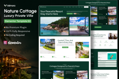 Velmora - Nature Cottage & Luxury  Private Villa Elementor Template Kit
