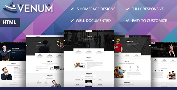 Venum - One Page Business Corporate HTML5 Template Venum - One Page Business Corporate HTML5 Template