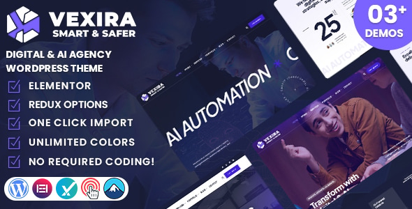Vexira - Digital & AI Agency WordPress Theme Vexira - Digital & AI Agency WordPress Theme