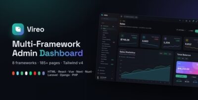 Vireo | Multipurpose Admin and Dashboard Template