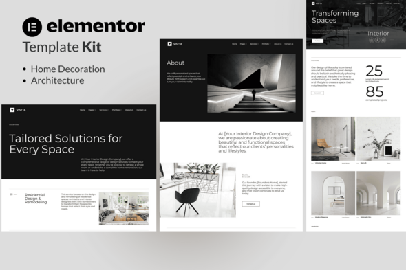Vistta - Interior Design & Architecture Elementor Template Kit Vistta - Interior Design & Architecture Elementor Template Kit