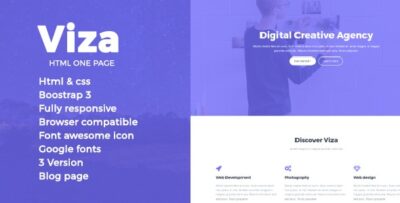 Viza HTML One Page Template