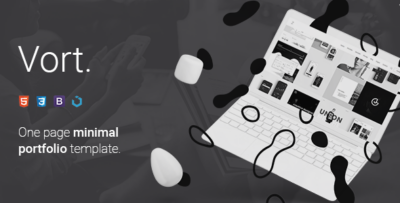 Vort - Minimal One Page Portfolio Template
