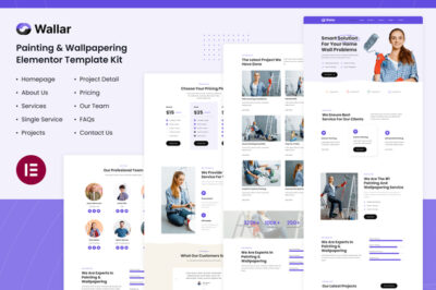 Wallar - Painting & Wallpapering Service Elementor Template Kit
