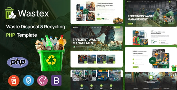 Wastex - Waste Disposal & Recycling PHP Template Wastex - Waste Disposal & Recycling PHP Template