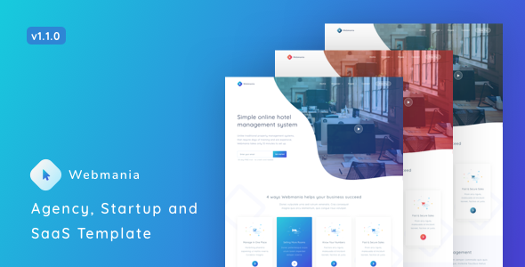 Webmania - Agency, Startup and SaaS Template Webmania - Agency, Startup and SaaS Template