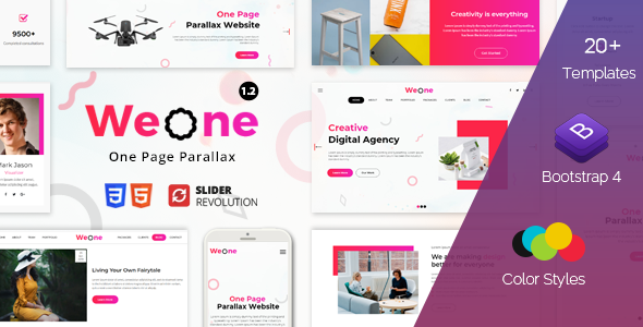 Weone - One Page Parallax HTML5 Weone - One Page Parallax HTML5