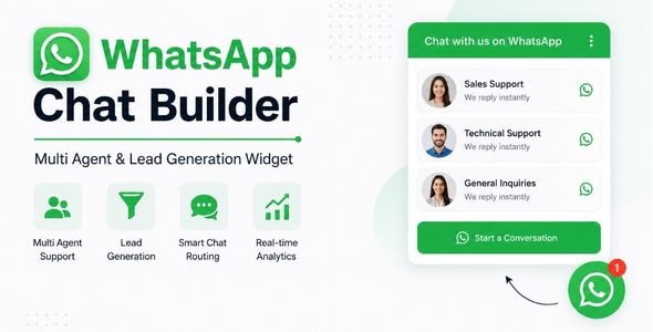 WhatsApp Chat Builder - Multi Agent & Lead Generation Widget WhatsApp Chat Builder - Multi Agent & Lead Generation Widget