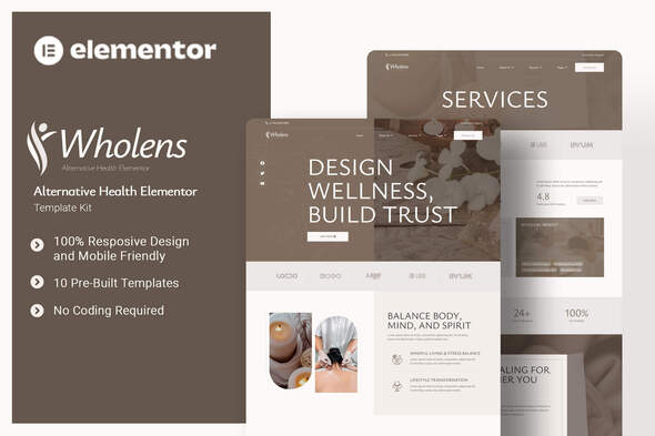Wholens - Alternative Health Elementor Template Kit Wholens - Alternative Health Elementor Template Kit