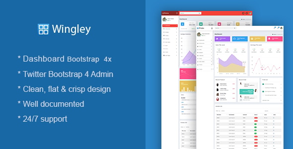 Wingley - Responsive Dashboard Admin Template Wingley - Responsive Dashboard Admin Template