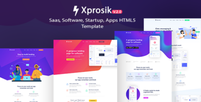 Xprosik -  Saas & Software App Landing Page Template