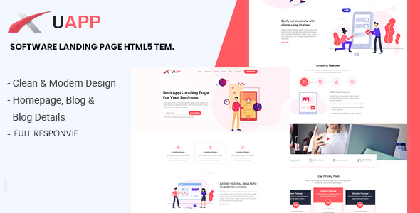 XUAPP - App Landing Page HTML Template XUAPP - App Landing Page HTML Template