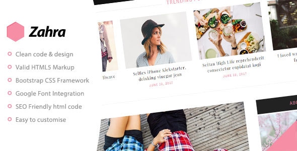 Zahra - Personal Blog Template Zahra - Personal Blog Template