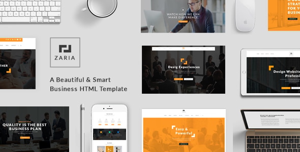 Zaria - A Beautiful & Smart Business HTML Template Zaria - A Beautiful & Smart Business HTML Template