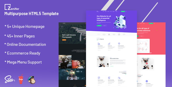Zenifer - Creative and Multipurpose Responsive HTML5 Template Zenifer - Creative and Multipurpose Responsive HTML5 Template