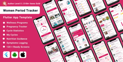 Zentiv | Women’s Wellness and Period Tracker Flutter App UI Kit