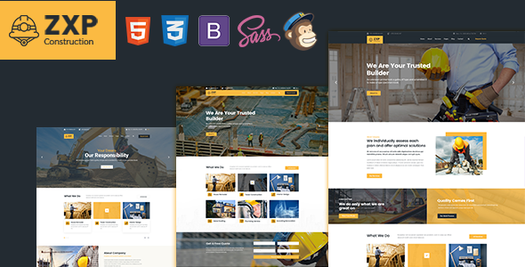 ZXP - Construction HTML Template ZXP - Construction HTML Template