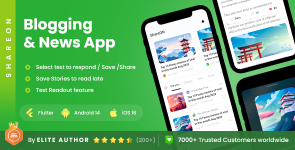 2 App Template | Online News App | Blogging App | Magazine App | ShareOn 2 App Template | Online News App | Blogging App | Magazine App | ShareOn