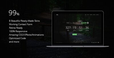 99% - Responsive Coming Soon Page HTML