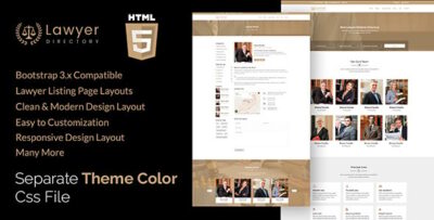 Aashi - Lawyers Listing and Law Firm HTML Template