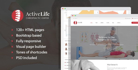 Active Life - Chiropractors and Massage HTML Template with Visual Builder Active Life - Chiropractors and Massage HTML Template with Visual Builder
