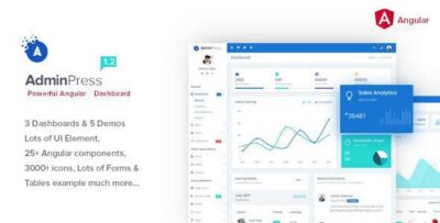 Admin Press Angular 10 Bootstrap Dashboard Template