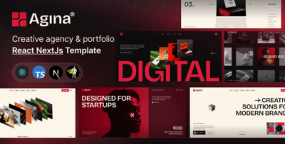 Agina - Creative Agency & Portfolio React NextJs Template