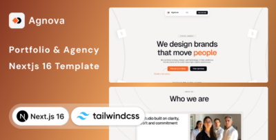 Agnova - AI Agency Portfolio Nextjs & Tailwind Template