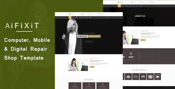aiFiXiT - Phone, Computer and Digital Repair Shop Website Template aiFiXiT - Phone, Computer and Digital Repair Shop Website Template