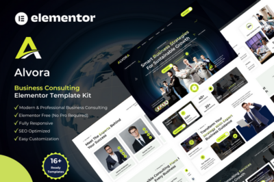 Alvora – Business Consulting & Corporate Elementor Template Kit