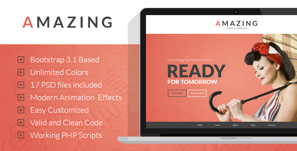 Amazing - Onepage&Multipage Parallax HTML Template Amazing - Onepage&Multipage Parallax HTML Template